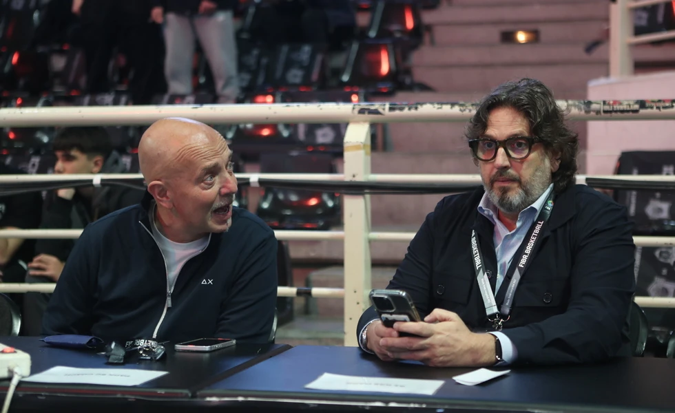 <b>Ο Μαξ Μενέτι με τον Αντρέα Τρινκιέρι</b>