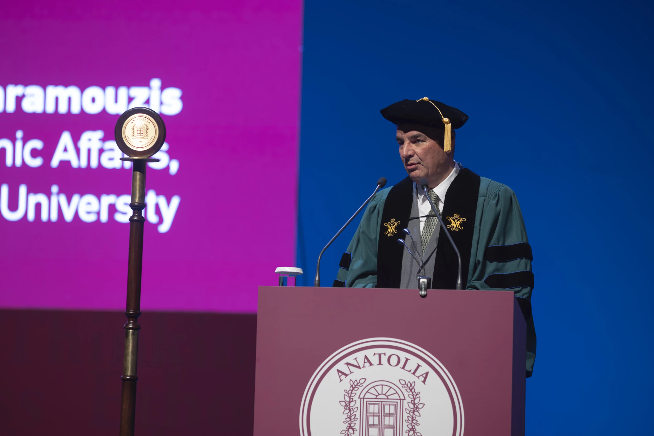 Ο Πρύτανης του&nbsp;Anatolia&nbsp;American&nbsp;University, Δρ Στάμος Καραμούζης