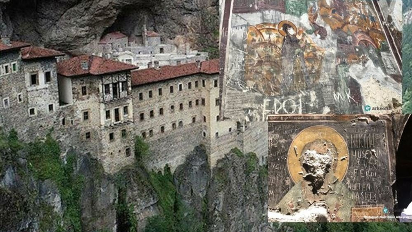 Ανυπολόγιστη καταστροφή στην Παναγία Σουμελά: Βανδάλισαν βυζαντινές τοιχογραφίες