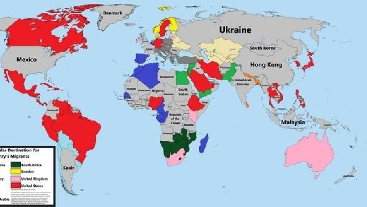 Η παγκόσμια μετανάστευση σε έναν χάρτη. Πού πηγαίνουν οι Έλληνες... (pics)