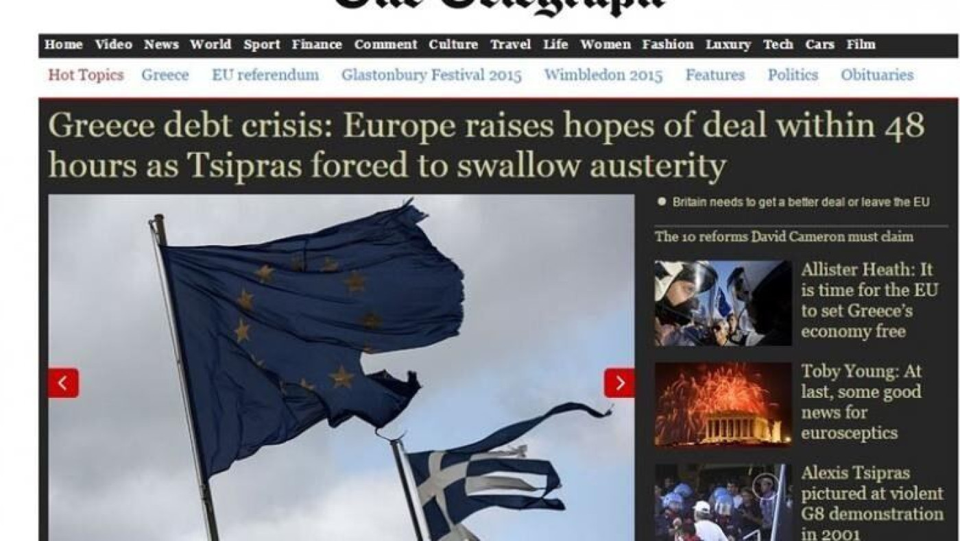 Telegraph: Ο Τσίπρας ''καταπίνει'' τη λιτότητα