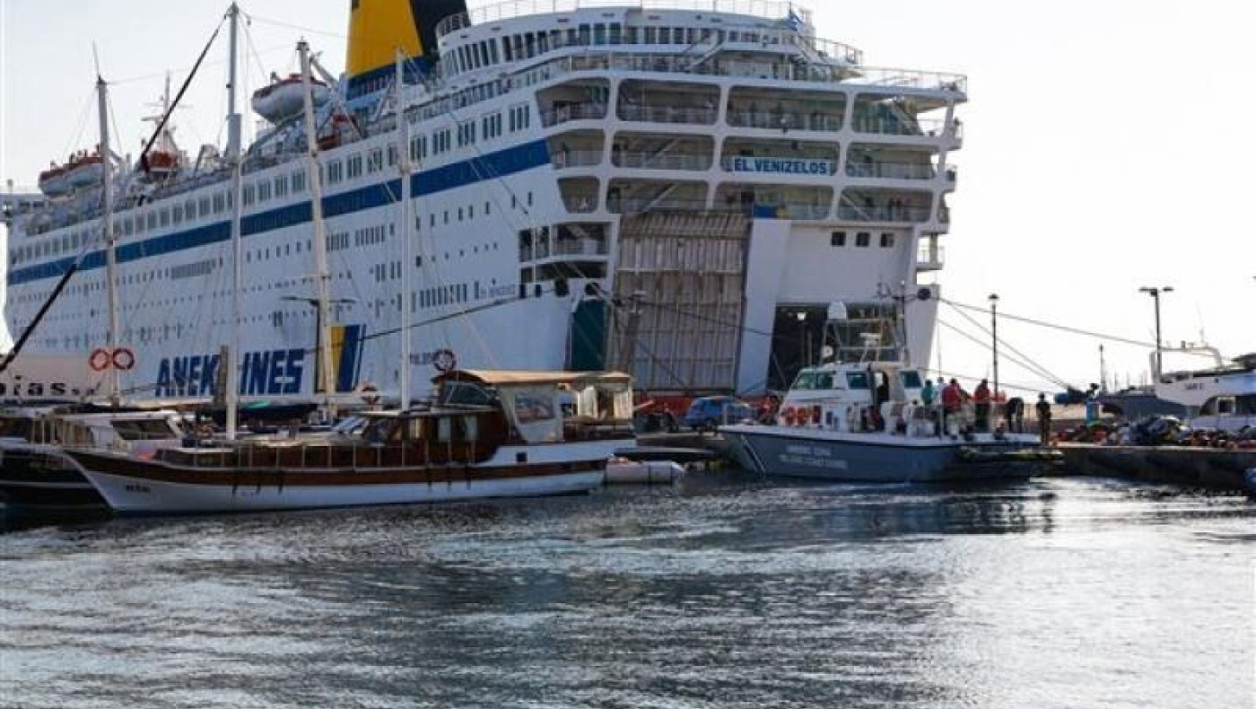 Σε λίγο το "Ελ.Βενιζέλος" φεύγει για Μυτιλήνη, ώστε να παραλάβει 2.500 πρόσφυγες