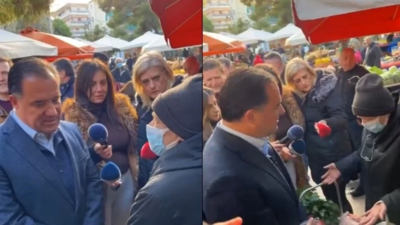 Επικός διάλογος σε λαϊκή με Άδωνι και γιαγιά για τις τιμές