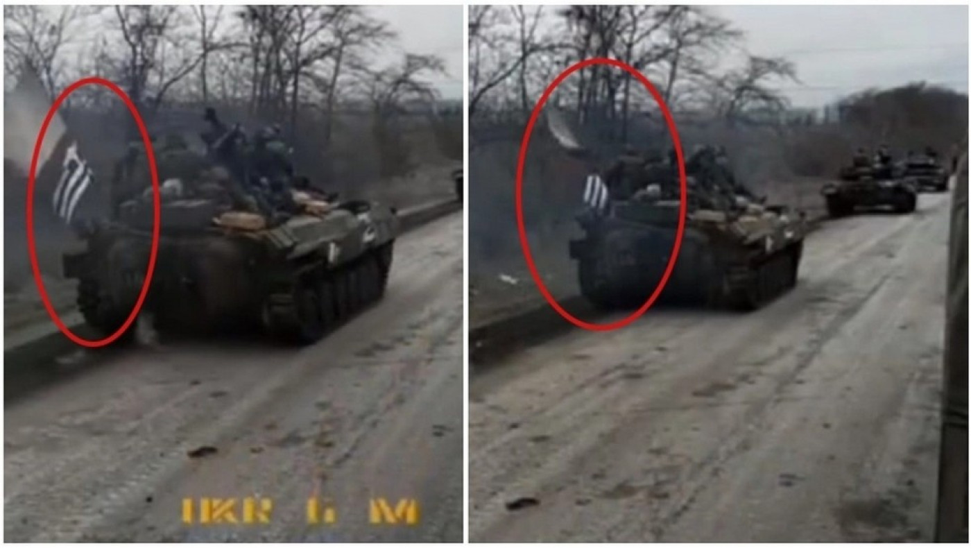 Ντοκουμέντο: Ρωσικό άρμα στην Ουκρανία με την ελληνική σημαία (vid)