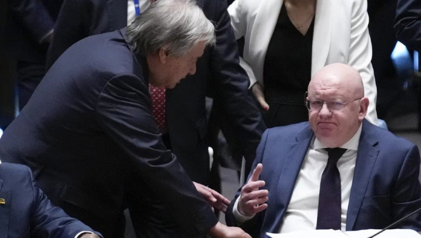 Ο Ρώσος εκπρόσωπος στον ΟΗΕ διέκοψε την ενός λεπτού σιγή για τα θύματα στην Ουκρανία