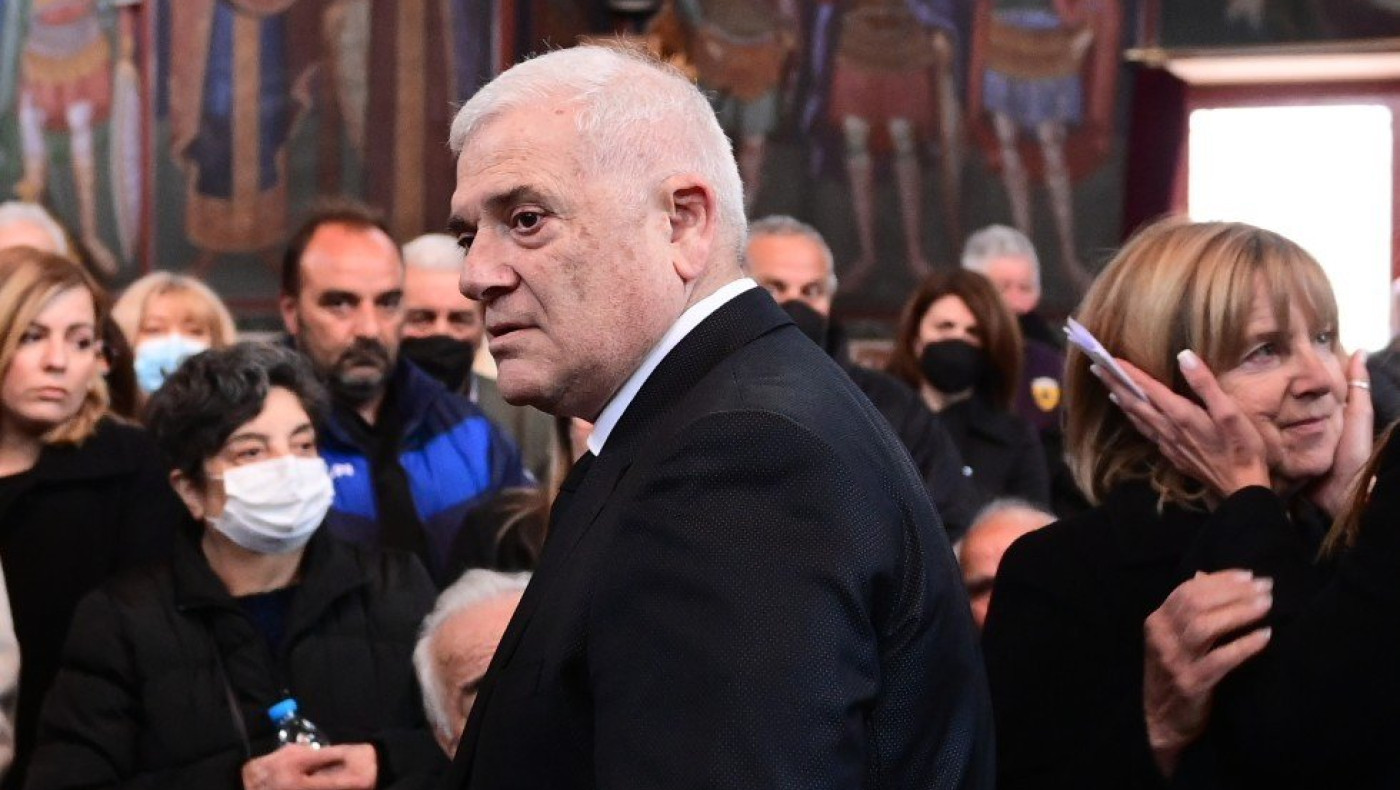 Συγκινημένος ο Μελισσανίδης στην κηδεία του Μίμη Παπαϊωάννου