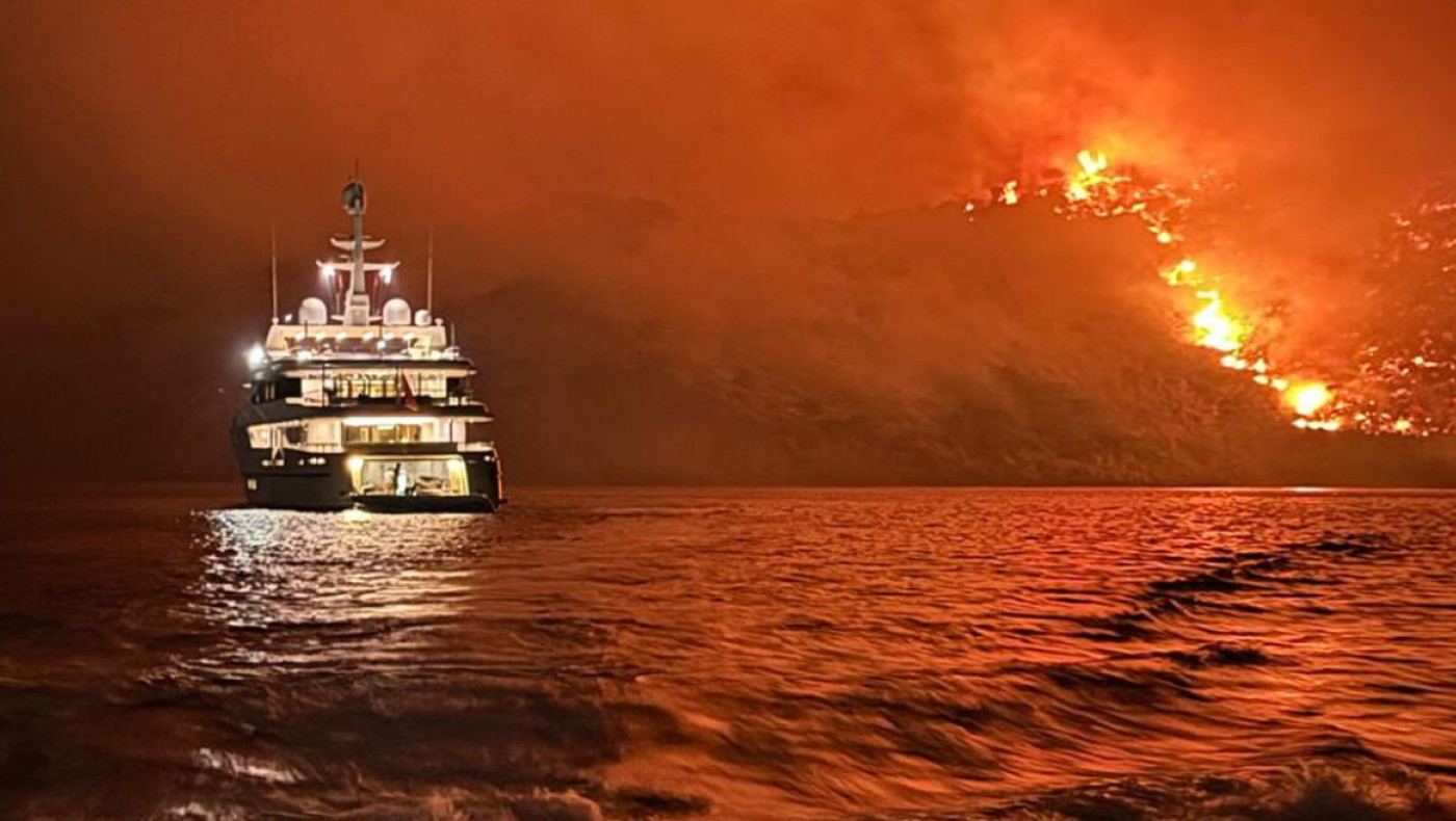 Φωτιά στην Ύδρα: Ποινική δίωξη στους επιβάτες της θαλαμηγού για ηθική αυτουργία σε εμπρησμό