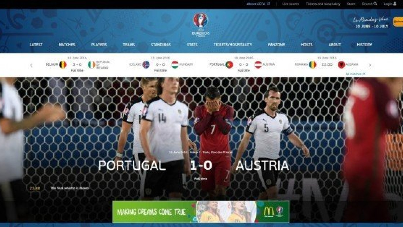 Η απίστευτη γκάφα της UEFA για το Πορτογαλία-Αυστρία!
