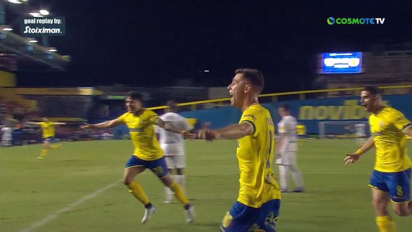 Ο Μιγκέλ Λουίς βάζει μπροστά στο σκορ τον Παναιτωλικό κόντρα στην ΑΕΚ