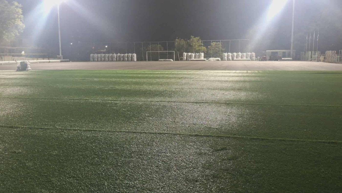 Φωτορεπορτάζ: Οι εργασίες στο γήπεδο της Τριανδρίας