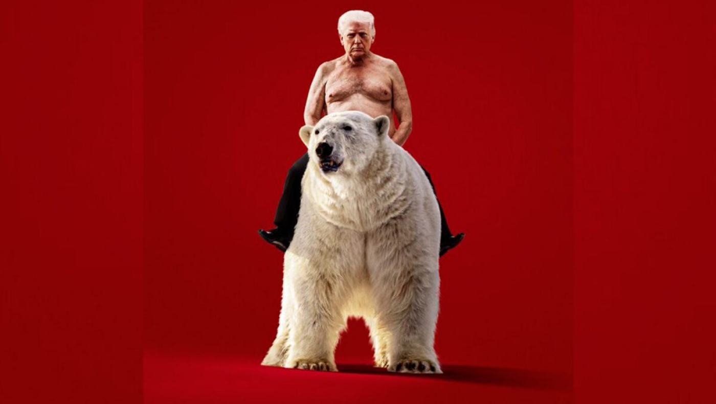 Σατιρίζει Τραμπ το «Economist»: Το εξώφυλλο με την αρκούδα και τον ημίγυμνο πρόεδρο