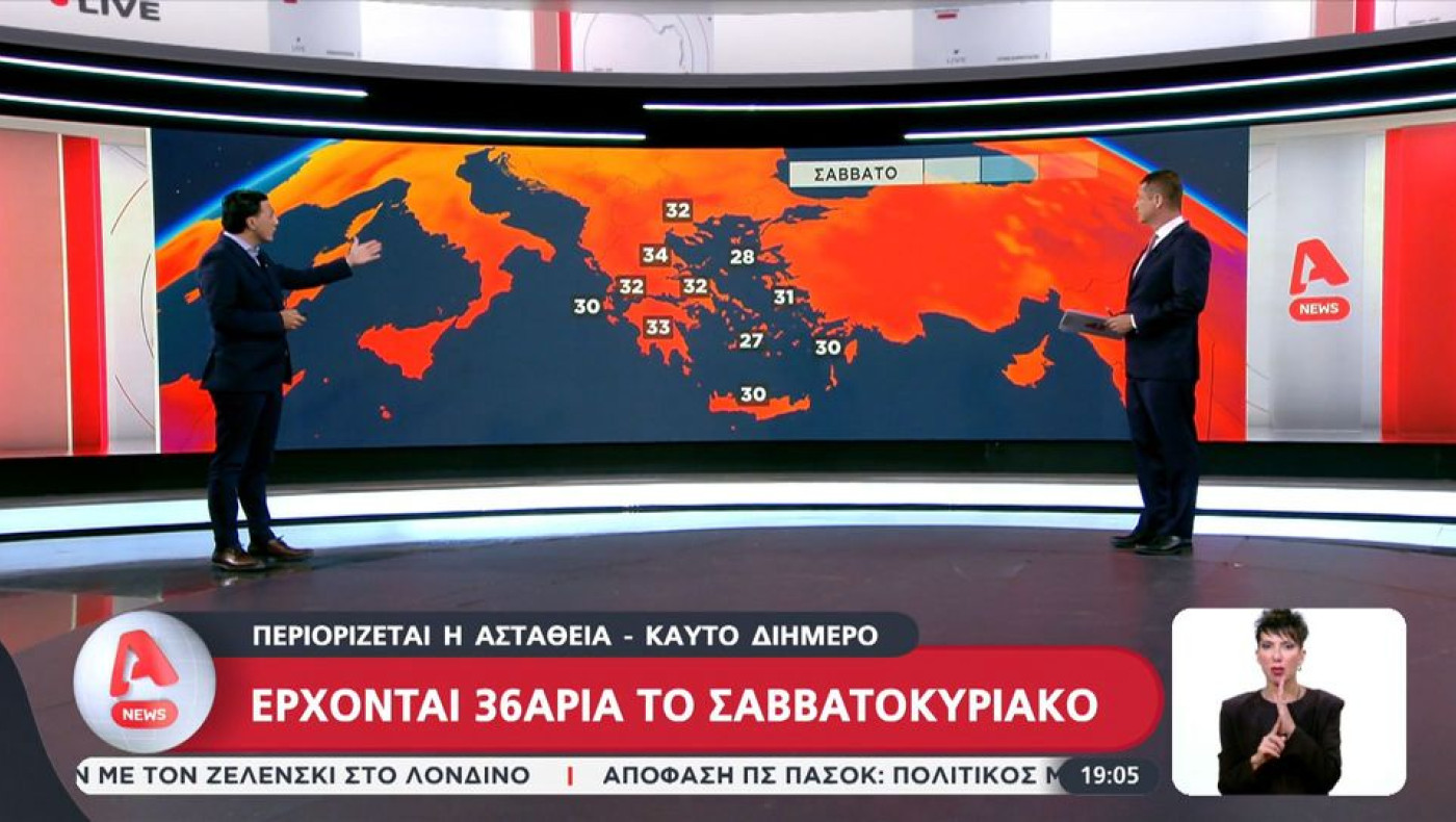 Ο καιρός του Σαββάτου (6/6): Θερμοκρασίες πάνω από 30 βαθμούς