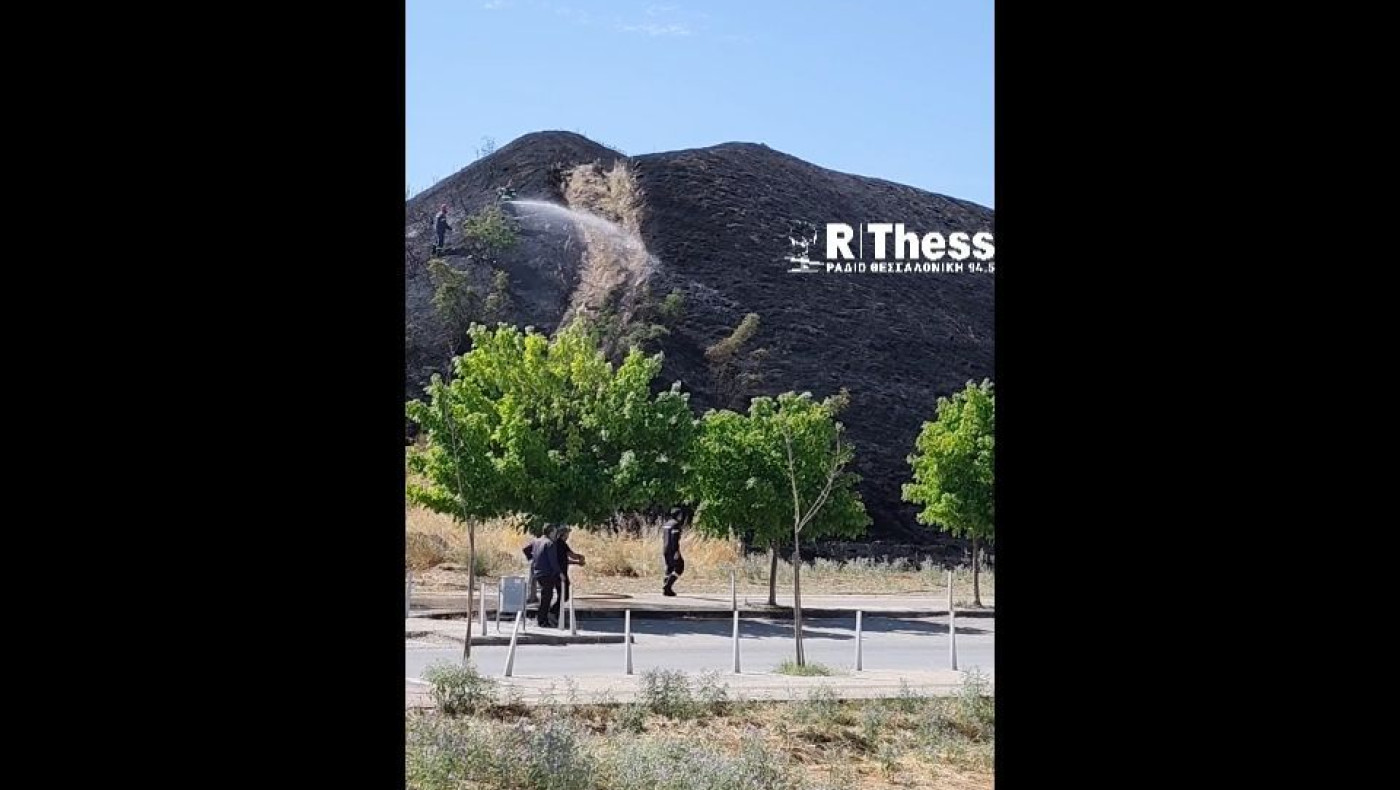 Ανησυχία στη Θεσσαλονίκη με τις... διαδοχικές φωτιές: Η Πυροσβεστική στο Φράγμα της Θέρμης