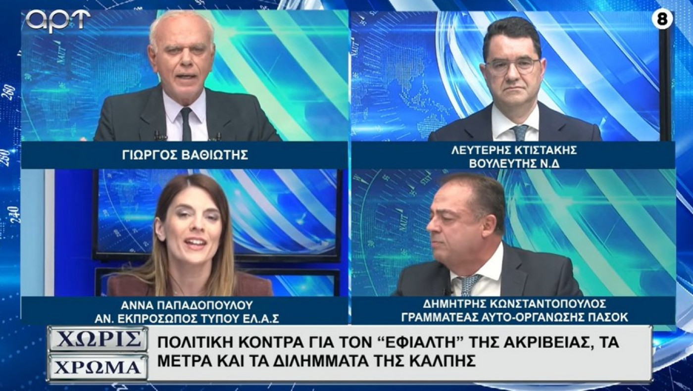 Χαμός στον αέρα: «Πήγε δύο φορές να με χτυπήσει» καταγγέλλει η Παπαδοπούλου – Η συγγνώμη Κωνσταντόπουλου
