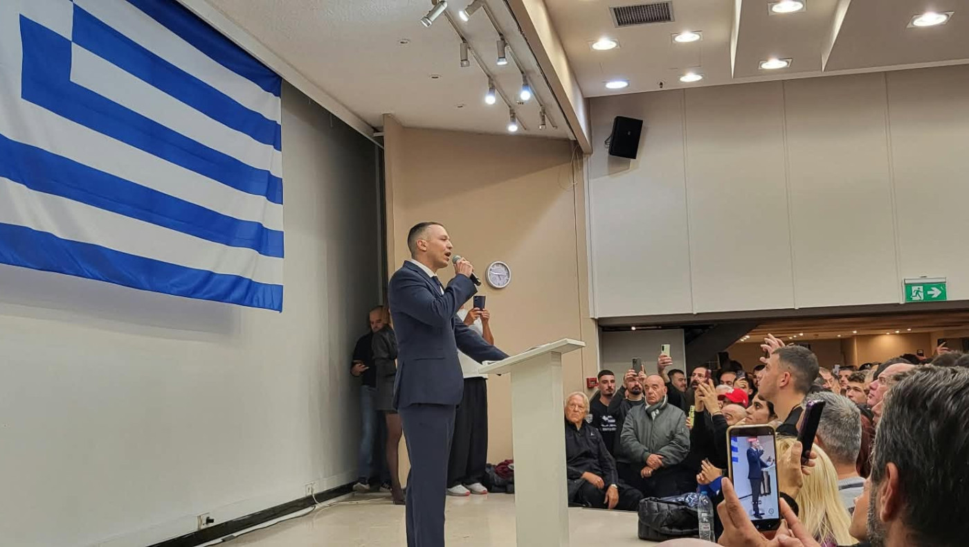 Μεγάλη συγκέντρωση  του Ηλία Κασιδιάρη  στην Θεσσαλονίκη