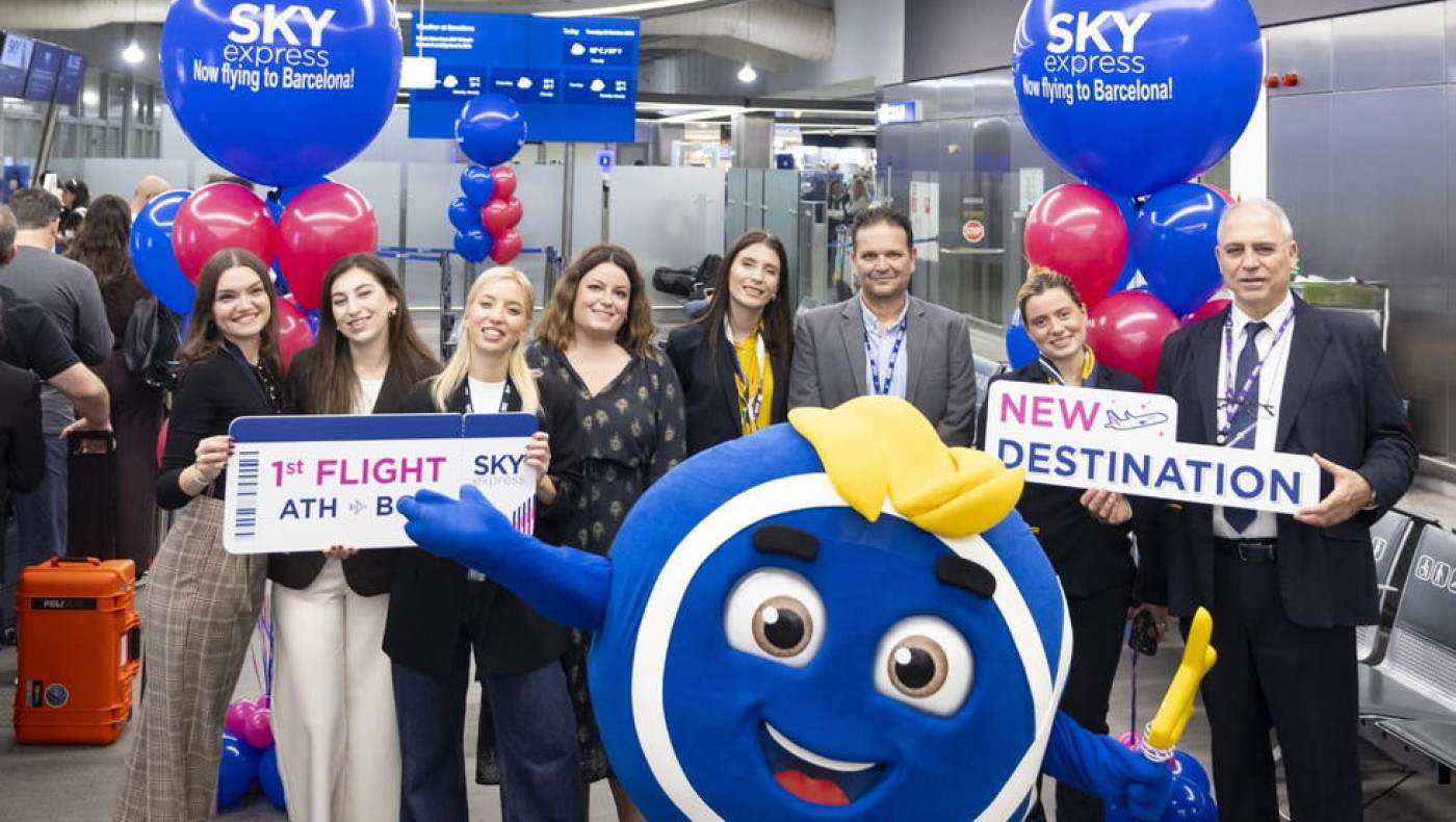 Απογειώθηκε η πρώτη πτήση της SKY express για τη Βαρκελώνη