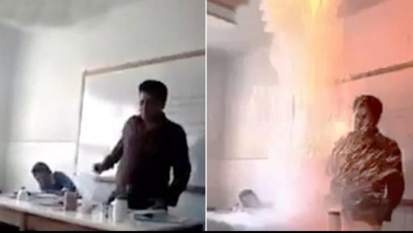  Καθηγητής χημείας «ανατίναξε» σχολική τάξη με το πείραμά του (vid)