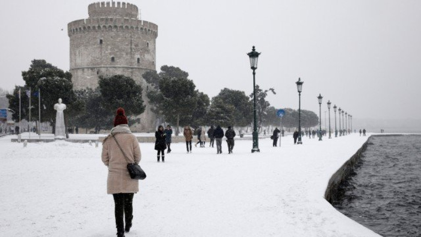 «Ωκεανίς»: Χιόνια και θερμοκρασίες υπό του μηδενός στη Θεσσαλονίκη (v)