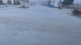 Πλημμύρισε το παραλιακό οδικό δίκτυο της Κατερίνης