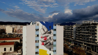 Θεσσαλονίκη: Τοιχογραφία...κόσμημα στο Ιπποκράτειο