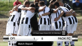 ΠΑΟΚ Κ15: Πέρασε με πεντάρα από την Κρήτη