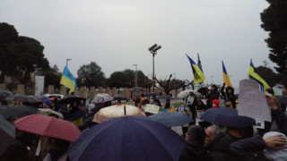 Θεσσαλονίκη: Διαμαρτυρία για τον πόλεμο Ρωσίας - Ουκρανίας