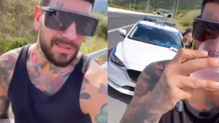 Σνικ: Έπινε ποτό την ώρα που έγραφαν το αυτοκίνητό του για υπερβολική ταχύτητα!