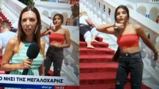 Απίστευτη πρόκληση ζωντανά στον ΣΚΑΪ: Έκανε το σήμα των «Γκρίζων Λύκων» και την κίνηση «θα σας κόψουμε τους λαιμούς» (vid)