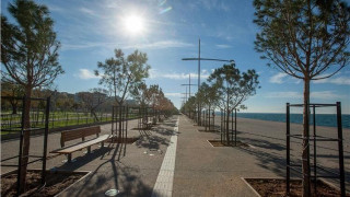 Περιπολίες από σεκιούριτι στη Νέα Παραλία Θεσσαλονίκης