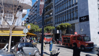 Θεσσαλονίκη: Άσκηση ετοιμότητας της πυροσβεστικής στο κέντρο, Βασ. Ηρακλείου με Καρόλου Ντηλ