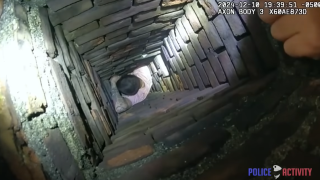 Σφήνωσε σε καμινάδα για να αποφύγει τη σύλληψή του!