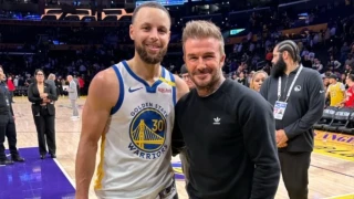 NBA: Όταν ο Μπέκαμ συνάντησε Κάρι και Λεμπρόν (pics,vid)