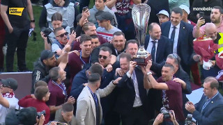 Η γιορτή ανόδου της ΑΕΛ: Το τρόπαιο στον ουρανό της AEL FC Arena!