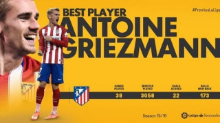 Καλύτερος παίκτης του ισπανικού πρωταθλήματος ο Γκριζμάν