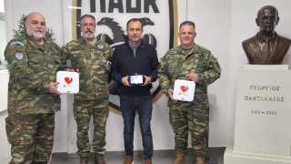 Η νέα δράση του ΠΑΟΚ: Προσφορά απινιδωτών στο Τάγμα Εθνοφυλακής Αξιούπολης