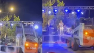 Φάρσαλα: Πέταξαν λουλούδια με φορτωτή στη Γωγώ Τσαμπά
