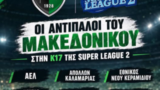 Οι αντίπαλοι της Κ17 του Μακεδονικού στον Α’ όμιλο της SL2-Δράσεις της ακαδημίας