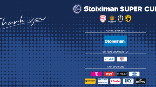 Stoiximan GBL: Ευχαρίστησε τους χορηγούς του Super Cup