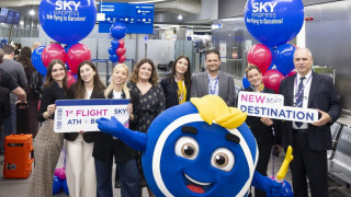 Απογειώθηκε η πρώτη πτήση της SKY express για τη Βαρκελώνη