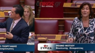 Άγρια κόντρα Άδωνι - Φωτίου στη Βουλή (video)