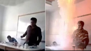  Καθηγητής χημείας «ανατίναξε» σχολική τάξη με το πείραμά του (vid)