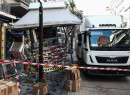 Θεσσαλονίκη: Φορτηγό προσέκρουσε και «ξήλωσε» περίπτερο στην Αγίας Σοφίας