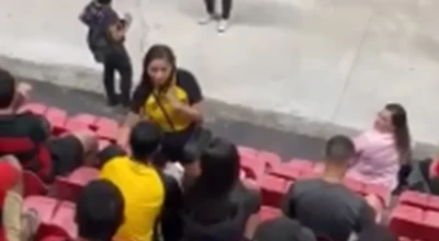 Έπιασε τον σύζυγο της να την απατά στις... κερκίδες