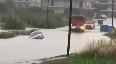 Το Μεσολόγγι «χάθηκε» στις πλημμύρες