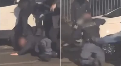 Τορίνο: Διαδηλωτές έριξαν στο έδαφος αστυνομικό και τον χτυπούσαν με σφυρί!