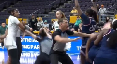 Ξύλο, αποβολές και μία λιπόθυμη διαιτητής-Χαμός σε αγώνα μπάσκετ (vid)